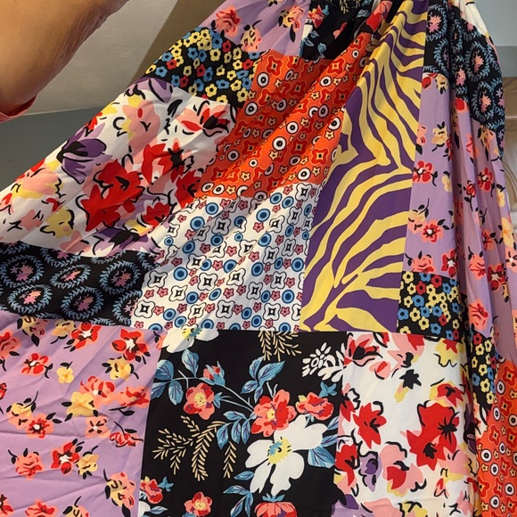 NWOT-SHEIN Multicolor Patchwork Maxi Dress - Picture 5 of 9